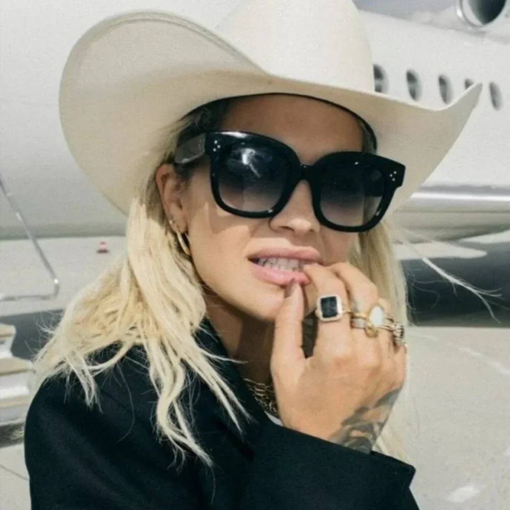 Celine 3 DOTS Women Sunglasses Black Grey Gradient Cl4002UN 01B NEW AUTHENTIC - Picture 12 of 13